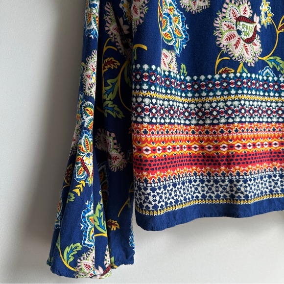Anthropology Fig And Flowers Boho Top Size L - Picture 9 of 10